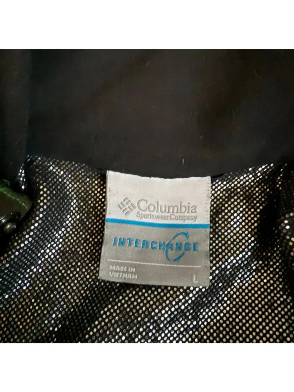 Columbia Boy's Windbreaker Jacket Sz L Green Camo Interchange Ski Rain Coat